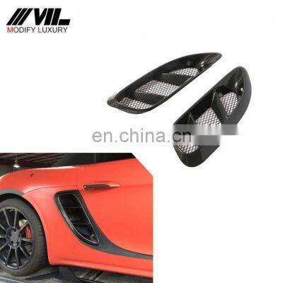 Carbon Fiber Car Side Bumper Vents for Porsche 718 Boxster Cayman 2016-2018