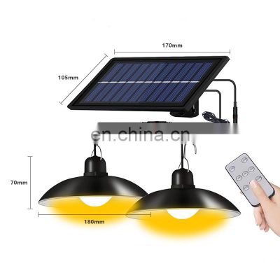 New arrival auto on/off remote control solar panel light for home security