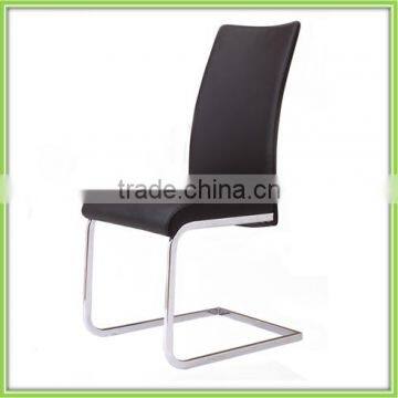 Modern Black Leather High Back Dining Room Chair