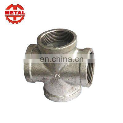 High Pressure Malleable Casting Iron Pipe Compression Oil Gas Fitting Cross Beaded photo-4