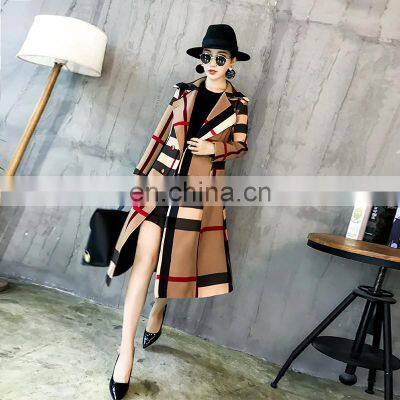 Custom BrandHot Selling In Stock Amazon Style Hot Sale High Quality New Color Matching Autumn Fashion Long Elegant Women Coat photo-5