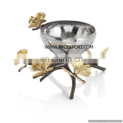 Olive Metal Luxury Table Centerpiece Bowls Dinnerware Designer Bowl photo-5