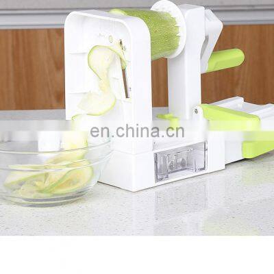 Manual Chopper Kitchen Plastic Hand Tabletop Cutter Fruit Peeler Multipurpose Spiral Vegetable Slicer photo-5