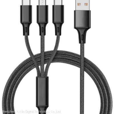 ALCB01  3in1 1.2m braiding cable, 3in1 USB Cable