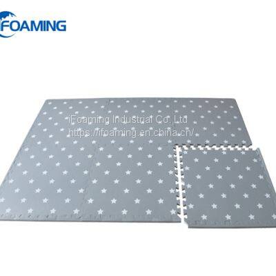 Grey And White Star Waterproof EVA Foam Playmat