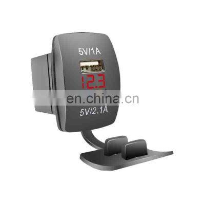 Modified dual usb car charger ship type car and motorcycle available models 3.1A with voltmeter digital display