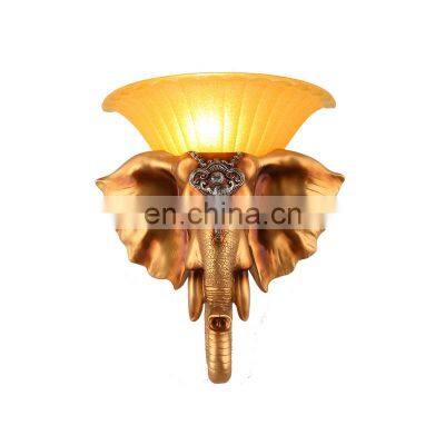 Custom 3d Wall Panels Interior Home Decorative Statues Polyresin Elephant Wall Lights