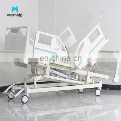 OEM Factory Movable PP Head Panel Electric Control Medical ICU Ward Room 5 Function Hospital Bed For Patients