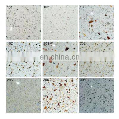 Foshan Factory Directly White Veins Grey Quartz Stone