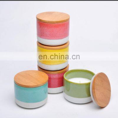 Luxury aromatherapy fragrance ceramic empty jar for scented candles