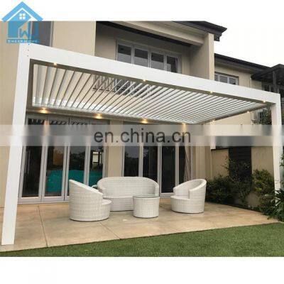 Garden Aluminium Pergola Opening Roof Outdoor Gazebo with Remote Control roof aluminum pergola