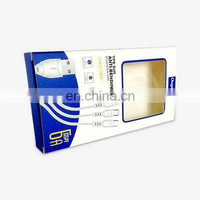 Factory Custom Luxury High Good Quality Micro Usb Charge 3 in 1 Otg Type C Cable Packaging Paper Box photo-5