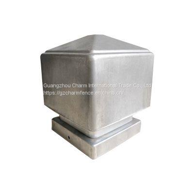 60 80 100 120150mm Square Pipe Column Cap Iron Lotus Column Head Guardrail Stair Column Decoration Accessories photo-2