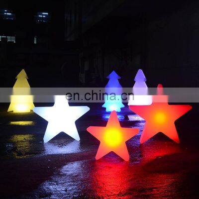 spoon led light table lamp /Top tree decorate star smart outdoor lights RGB color flashing led Christmas light decoration