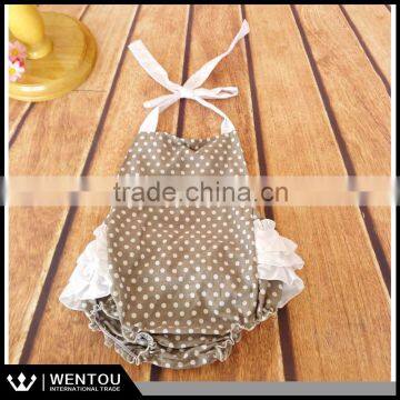 Wholesale Black Polka Dot Baby Bubble Romper photo-4