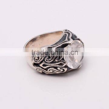 WHITE TOPPAZ Ring,925 Sterling Silver Jewelry Wholesale,WHOLESALE SILVER JEWELRY,SILVER EXORTER,SILVER JEWELRY FROM INDIA photo-2