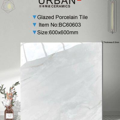 600X600mm Vitrified Ceramic Foshan Glazed Polished Porcelain Floor Wall Tile