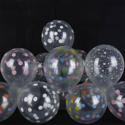 12 18 36 Inch Helium Printed Ballon Globos Custom Made Round Happy Birthday Number Printing Latex Clear Transparent Balloons