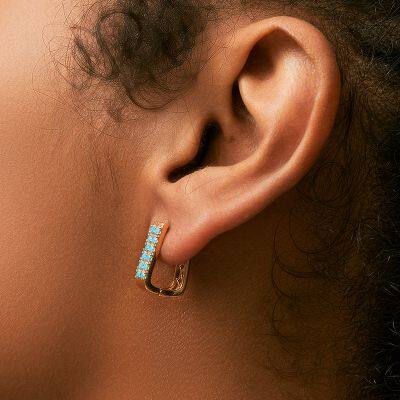 KMJ Sensitive Skin Friendly 18K Gold Plating Tarnish Resistance Brass Earrings photo-5