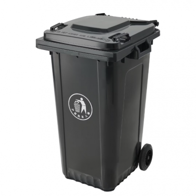 Recycling Station Wheeled Bin With Color-Coded Lids For Office And School Use