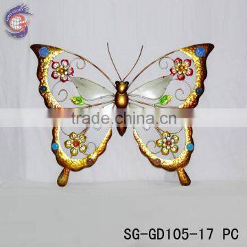 glow in dark metal butterfly wall hanging for home decor