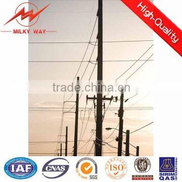 35kv polygon galvanized steel electrical power poles