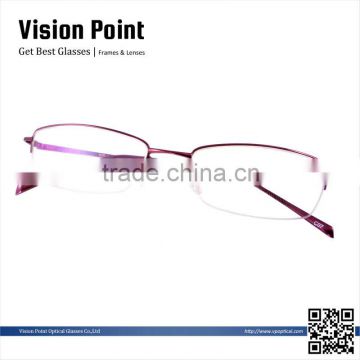 Top quality half titanium designer eyewear frames wholesale for women