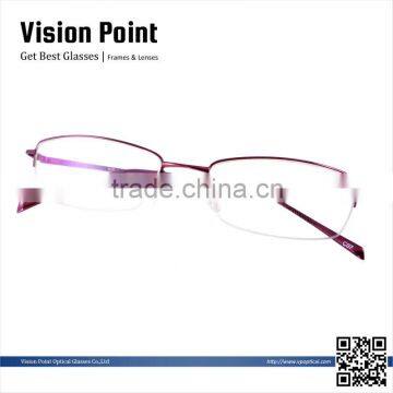 Top Quality Half Titanium Designer Eyewear Frames Wholesale for Women