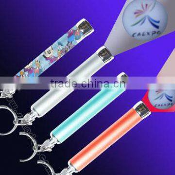 promotional led projector keychain,led keychain with torch,led torch projector keychain for 2016 gifts ,festival led keychain