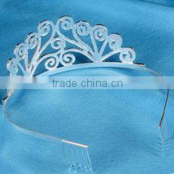 Latest Cute Crystal Girl Crown Headband Tiara Thin Headband Glitter Crown photo-2