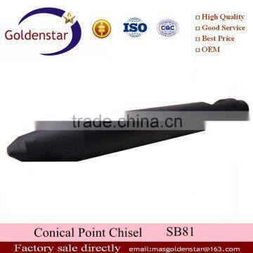 Conical point type of SB81 chisel using special heat method supplied by china alibaba supplier