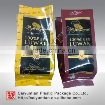 plastic zipper coffee packaging bag