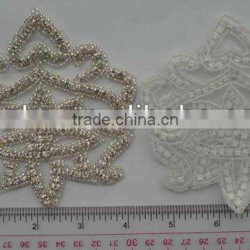 APPLIQUE PATCH IRON/SEW ON,GLASS BEADS RHINESTONE PATCH FOR WEDDINGPATCH FOR SEW ON CLOTHING OR CLOTHING NOTION ITEMS DECORATION