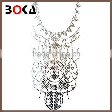 Good Selling flower rhinestone motif for evening dress