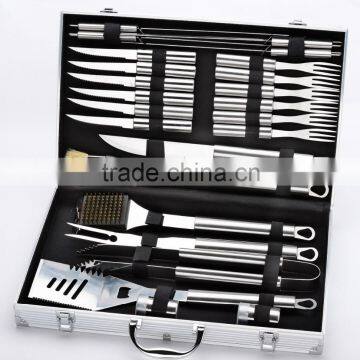 yangjiang factory manufacture stainless steel bbq tools as seen tv with aluminum box