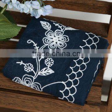 New Style Soft Long Cotton Flower Embroidery Hijab