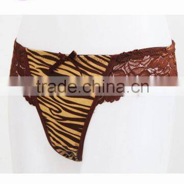 Brown Sexy Lace Ladies G-string Underwear photo-3