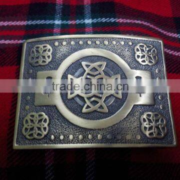 Scottish Celtic Design Kilt Belt Buckle In Antique Finished Made Of Brass Material