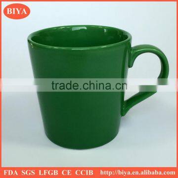 mug for sublimation porcelain ceramic coffee mug for promotion with custom design ,shinny green