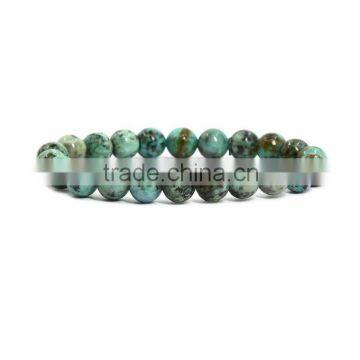 BRG1192 Natural african turquoise beaded stretch bracelet,green stone bracelet