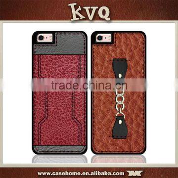 Different Designs PU Leather Back Cover for iphone 6 Plus With Handle