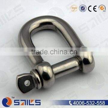 stainless steel screw pin d shape lifting chain shackle