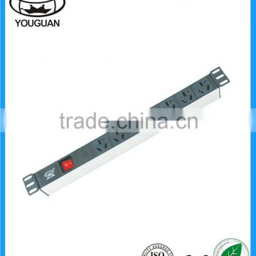 16A China type network cabinet PDU with switch indicator light