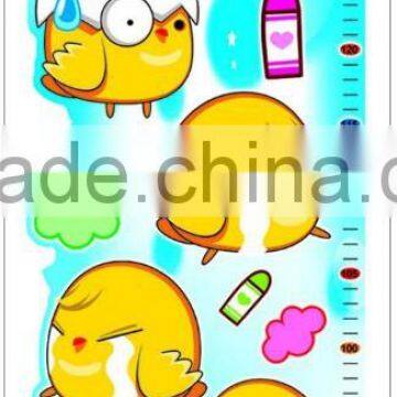 chick PVC height wall sticker