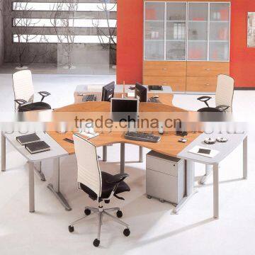 120 degree office workstation 4 person office cubicle (SZ-WST692)