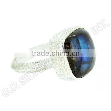 blue fire labradorite sterling 925 silver ring,simple band design party wear ring jewelry