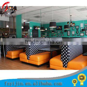 commercial restaurant furniture leather covered wood basement restaurant booth sofa