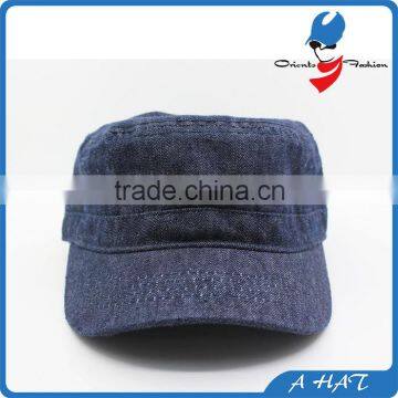 plain jean cloth military cap