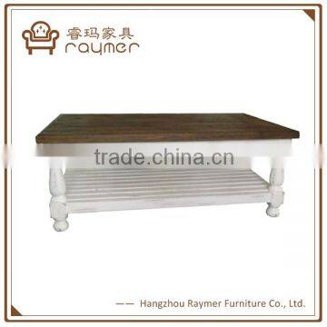 Luxury Living Room Furniture White Hand Carved Wooden Coffee Tables