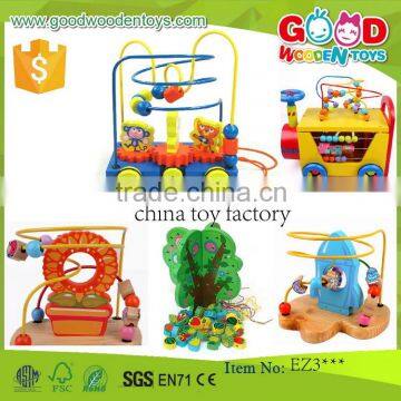 EN71 continued selling intelligent wooden beads toys OEM/ODM educational china toy factory for children